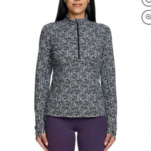 SPYDER Active Fleece Half Zip Marble Printed Pullover Quarter-Zip Sweater XXL 2X